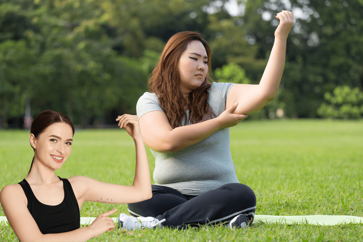 Most common question how to reduce Arm fat for ladies? To accomplish when it comes to fitness: getting toned arms. Spot reduction is a myth, but with incorporating specific exercises, an eating habit, and lifestyle changes, interestingly, overall body fat, including stubborn arm fat, can be reduced effectively.